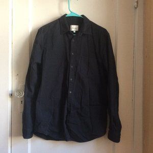 Steven Alan Black Button-Down Shirt, Size Medium
